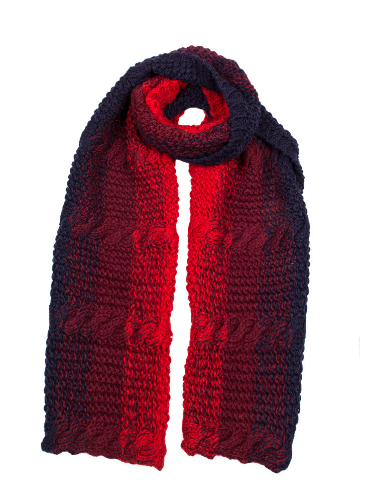 Women's Multi-Colour Ombre Cable Knit Scarf Dents