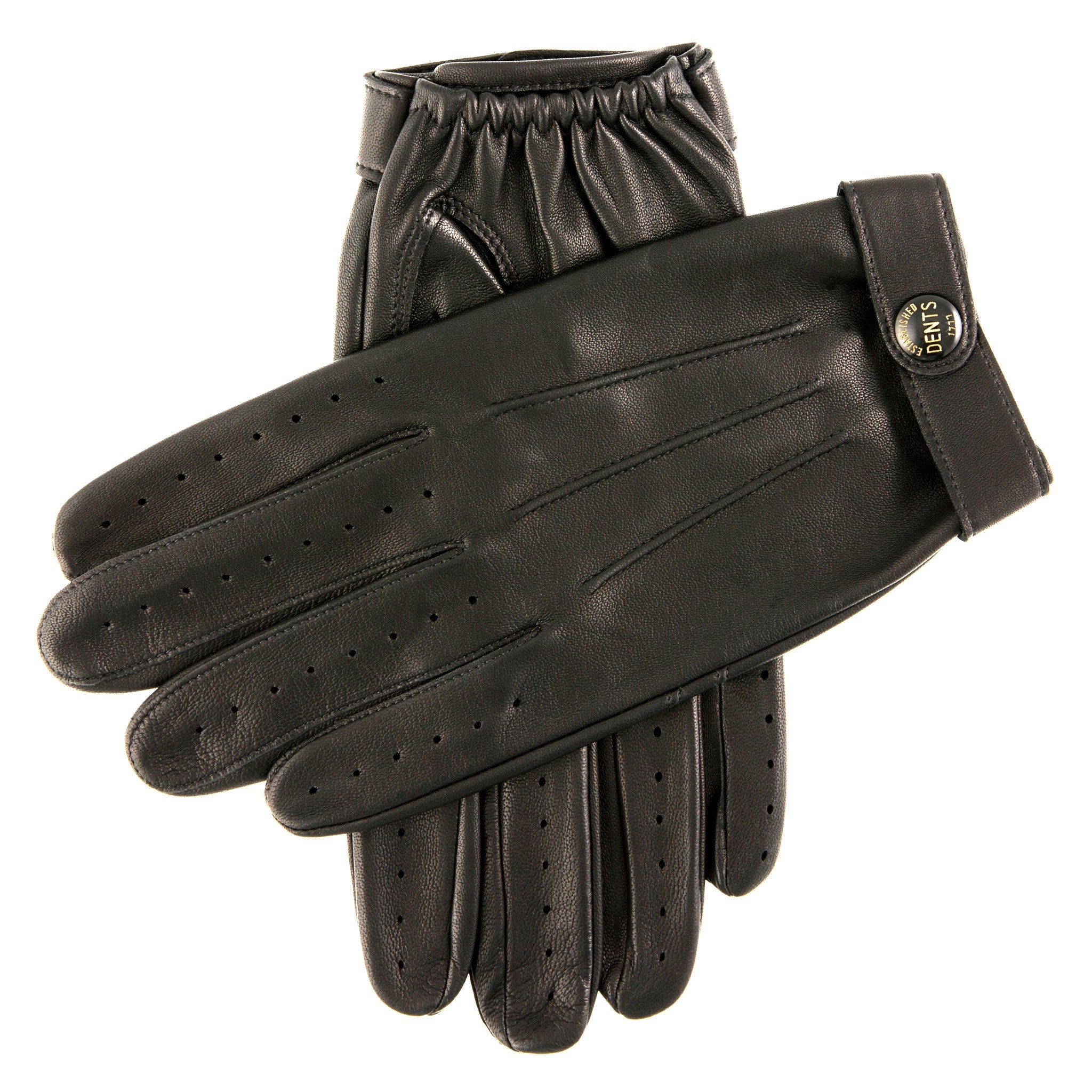 AUTHENTIC Coach glove tanned leather black leather gloves sz retailer 7