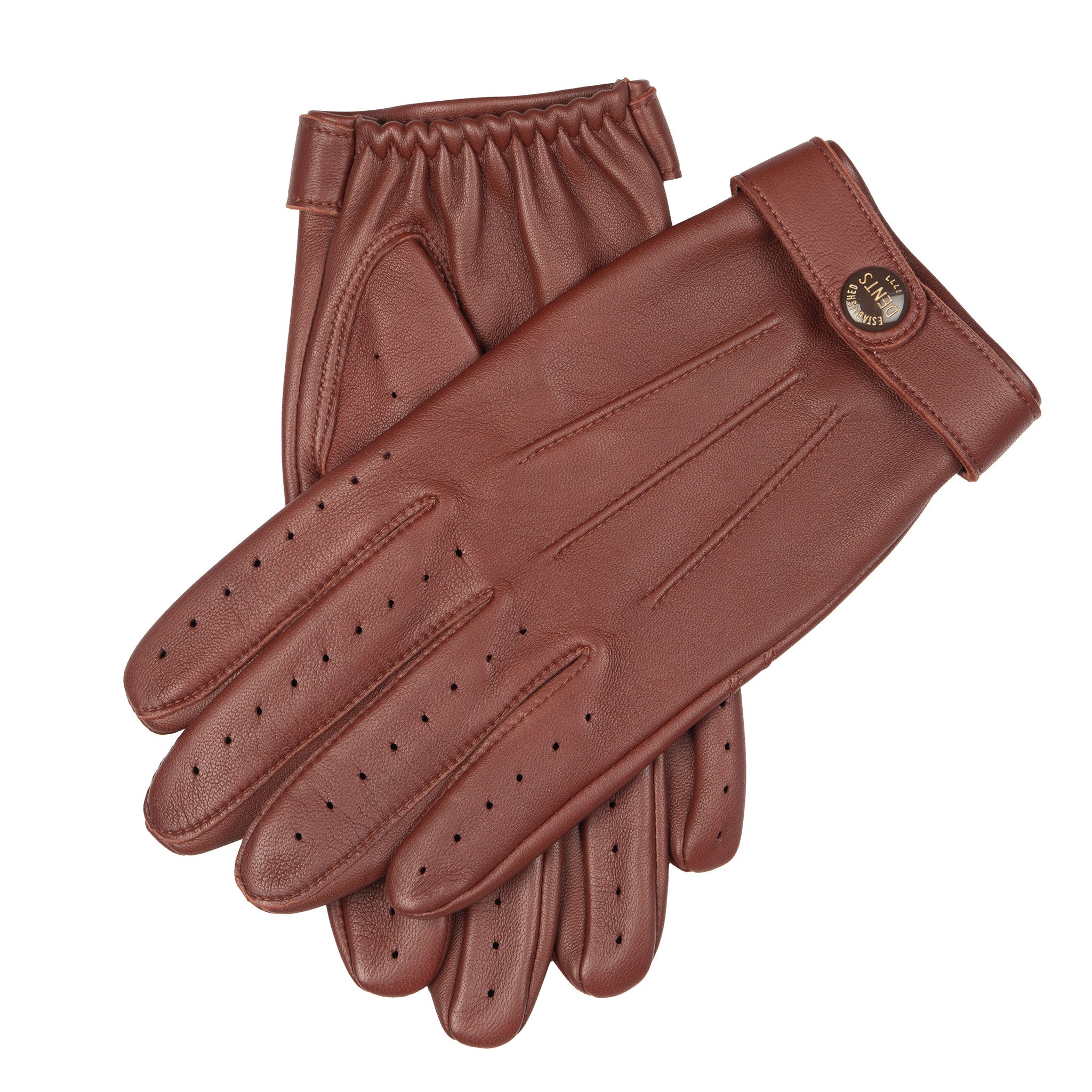 Men's Heritage Three-Point Leather Driving Gloves Dents