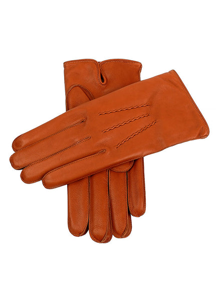 Men's Heritage Three-Point Cashmere-Lined Leather Gloves