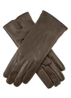 Women's Heritage Touchscreen Three-Point Cashmere-Lined Leather Gloves