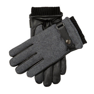 Men’s Touchscreen Flannel and Leather Gloves