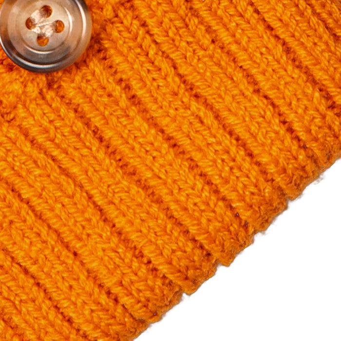 Women's Dove Grey Tangerine Two Tone Knitted Fingerless Gloves Mittens cuff