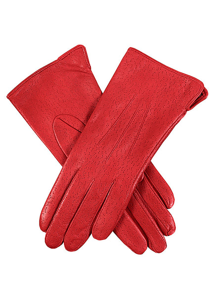 Women's Three-Point Imitation Peccary Leather Gloves