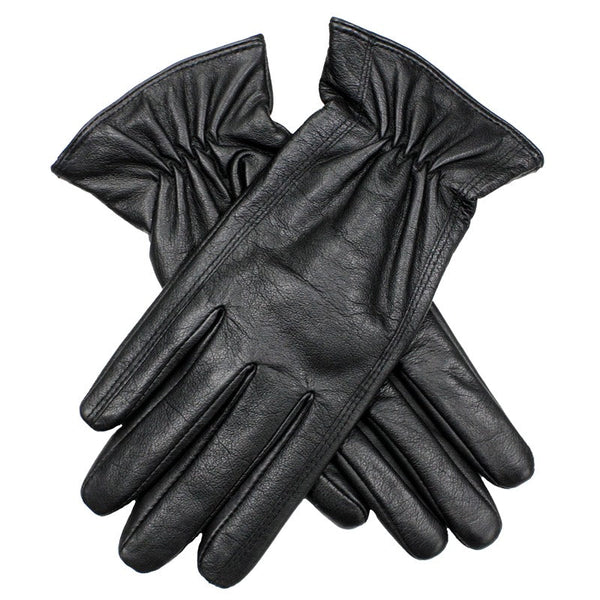 Women's Cashmere Lined Kangaroo Leather Gloves with Gathered Wrists