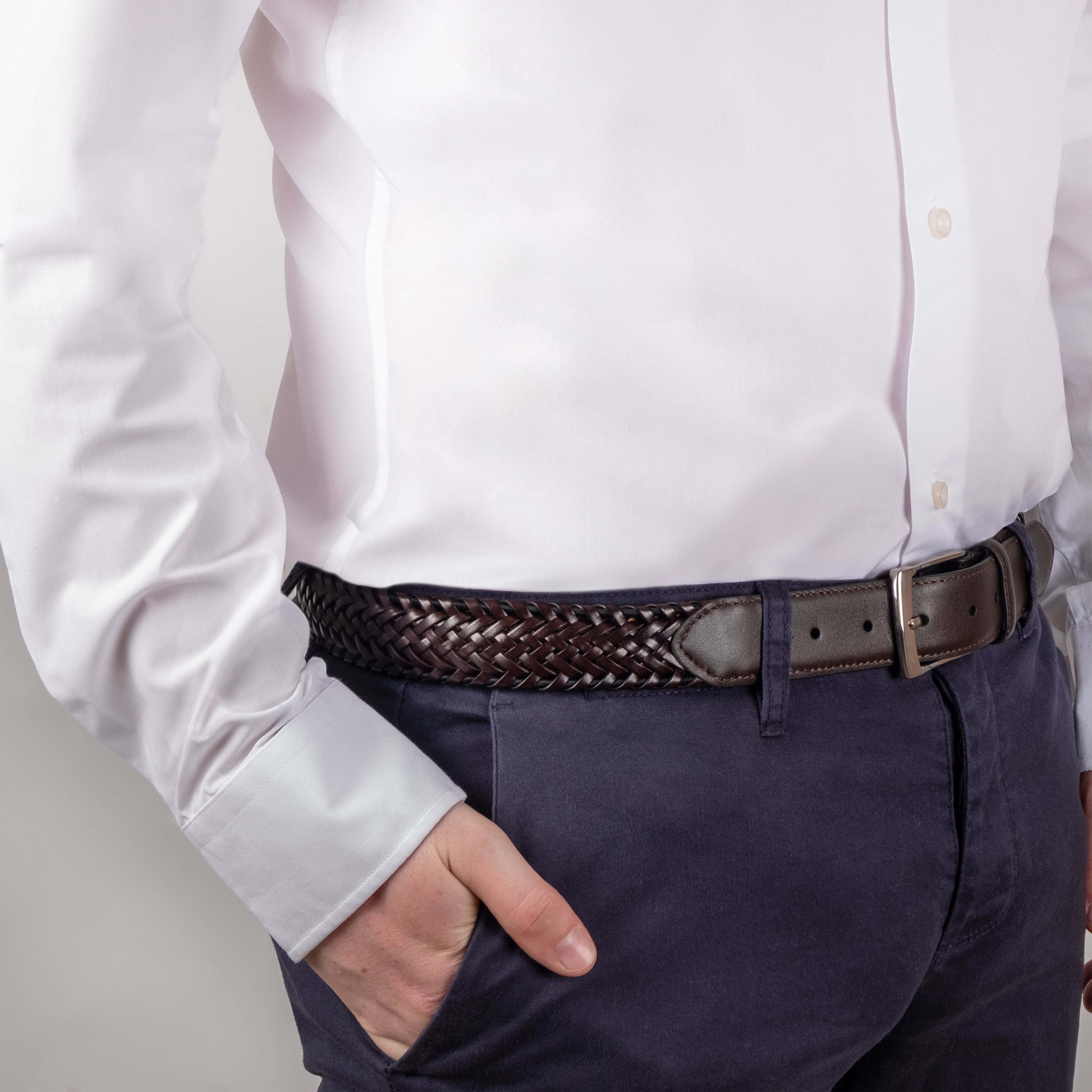 Plaited Leather Belt | Dents