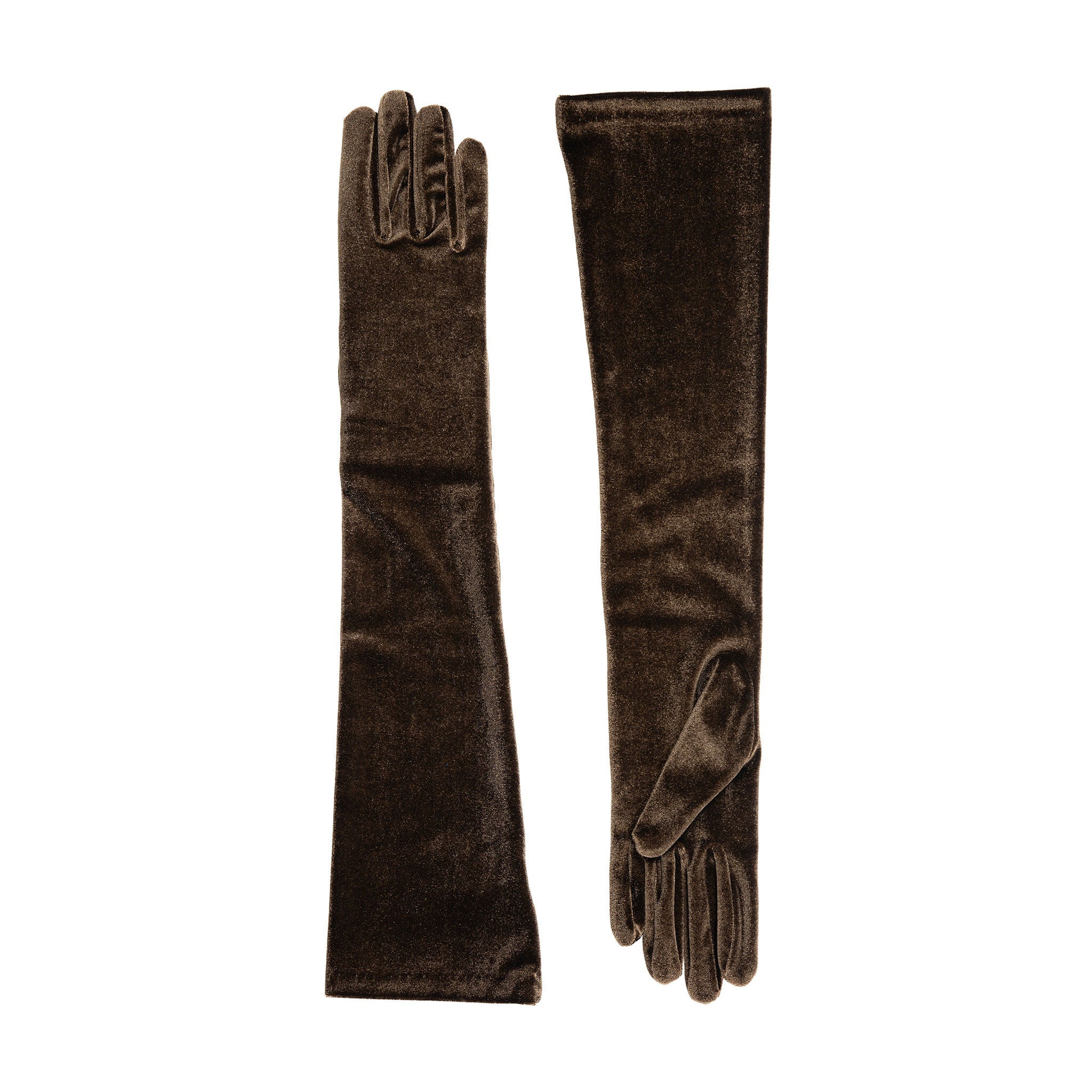 Women's Long Velvet Evening Gloves Dents