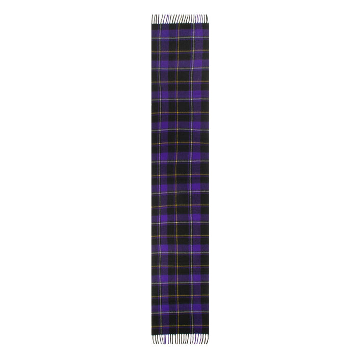 Men's Heritage Bold Check Cashmere Scarf with Tassels in Nightshade  length