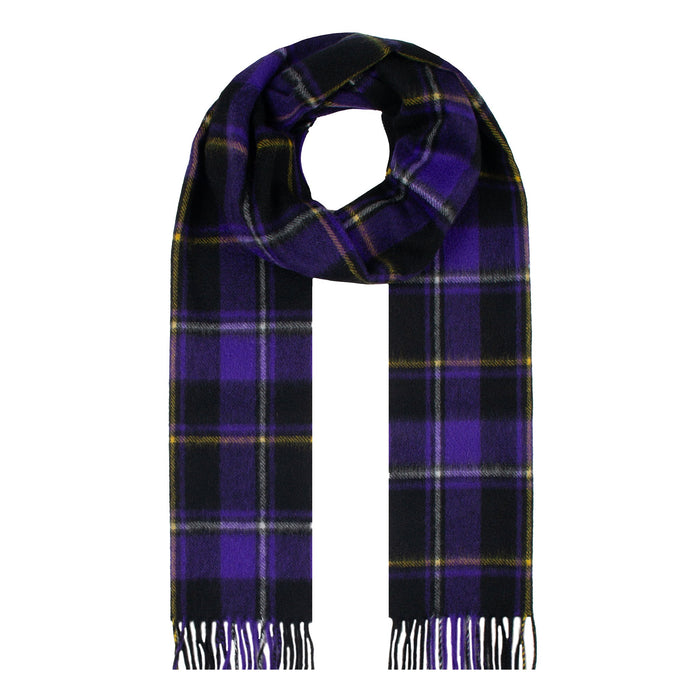 Men's Heritage Bold Check Cashmere Scarf with Tassels in Nightshade loop