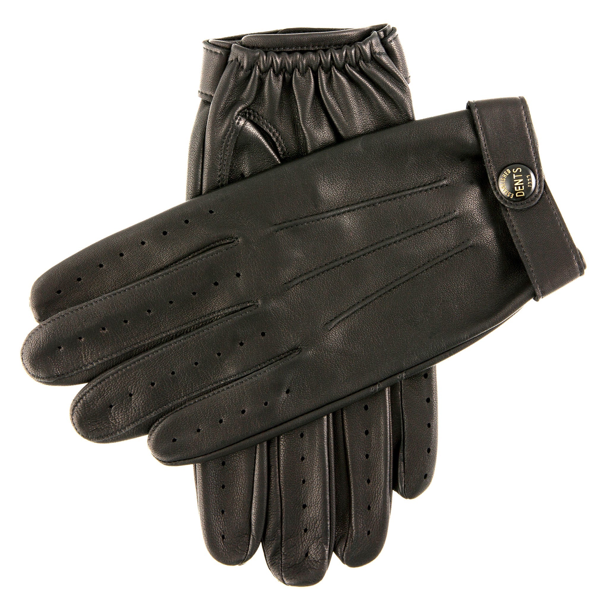 Men's Heritage Three-Point Leather Driving Gloves Dents