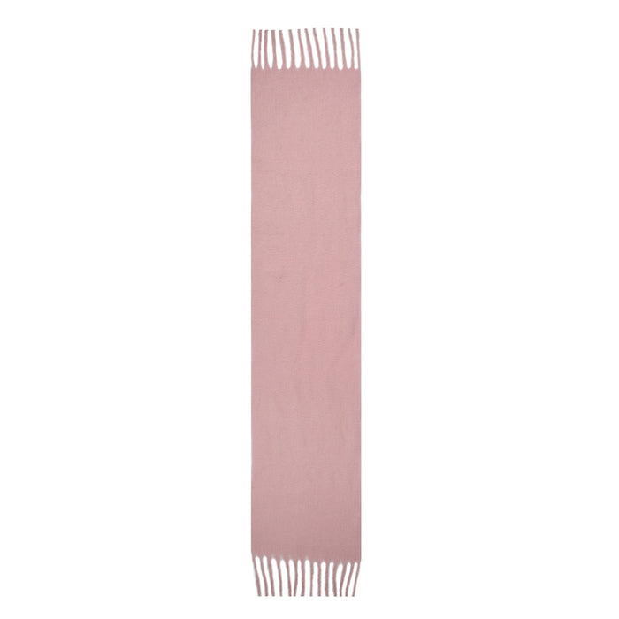 Women's blanket scarf with tassels in pale pink