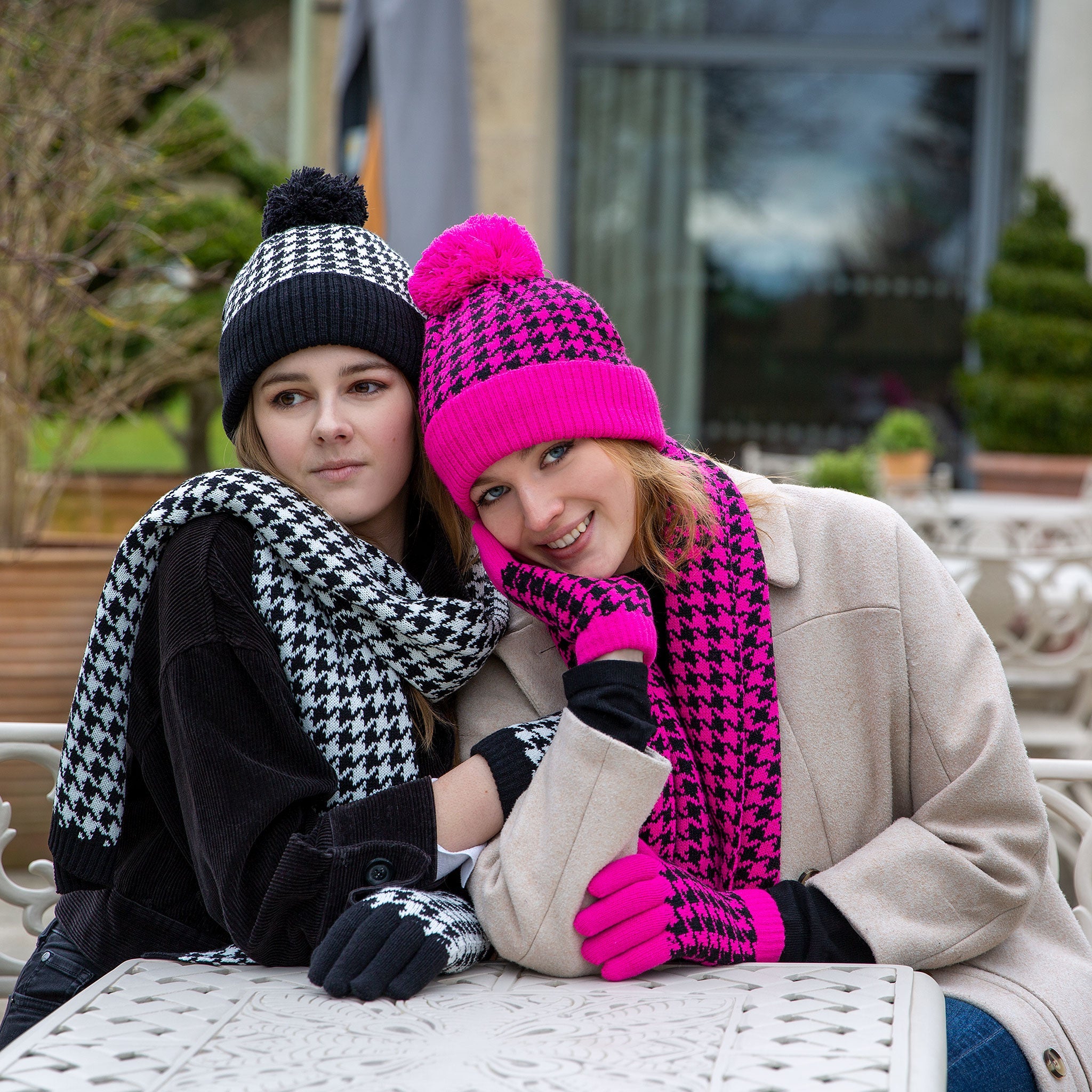 Matching bobble hat and scarf online