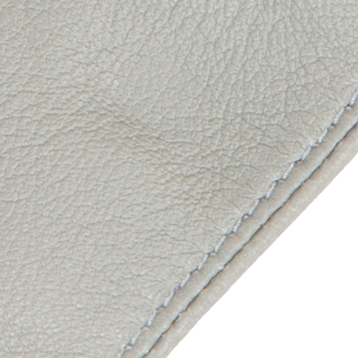Women's Fingerless Leather Driving Gloves in Dove Grey closeup