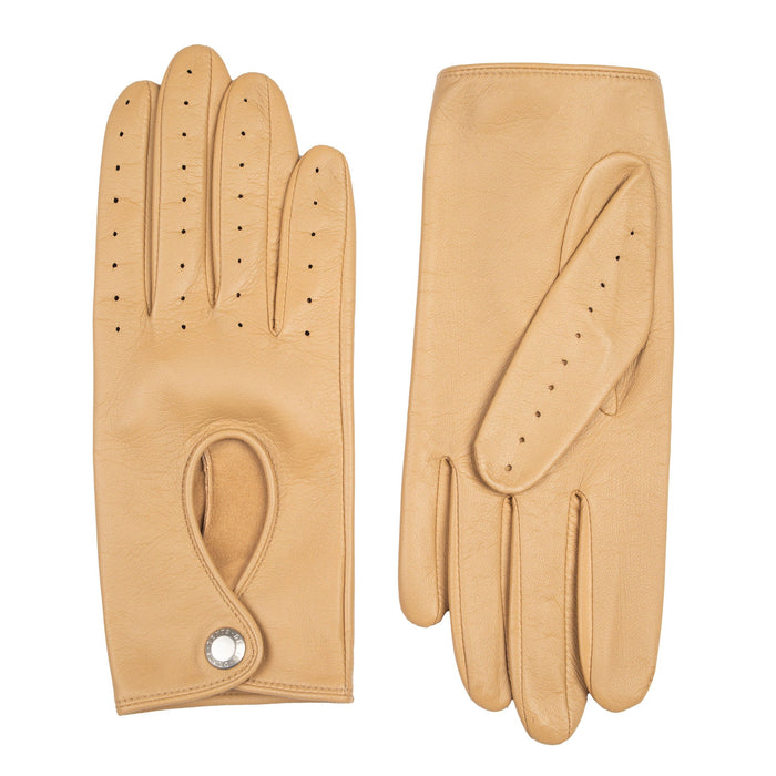 Women's Leather Driving Gloves Toffee side