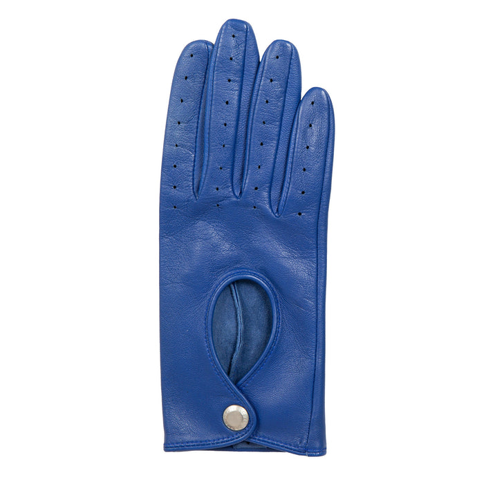 Women's Lined Leather Driving Gloves Marine right