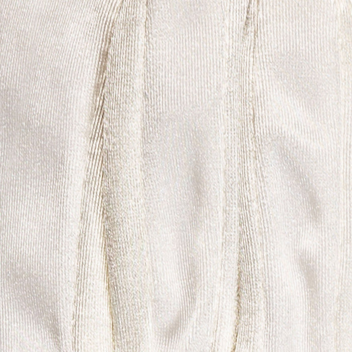 Women's long above-elbow satin gloves in ivory - close up of the stitching between the fingers
