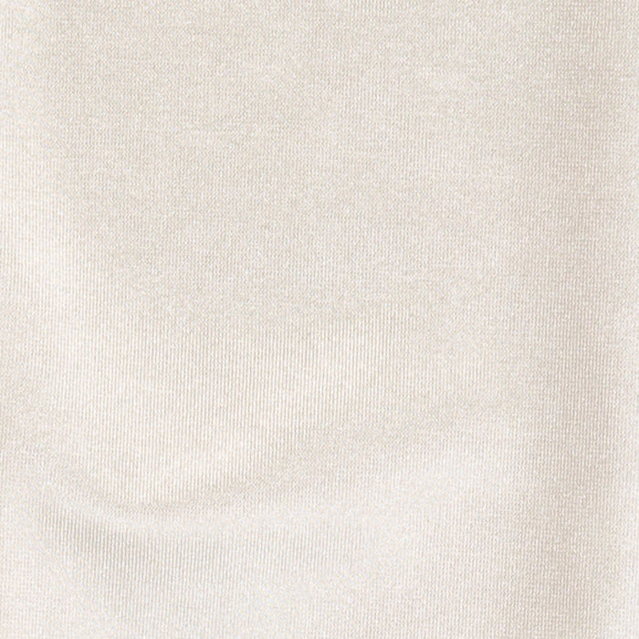 Women's long above-elbow satin gloves in ivory - close up of the fabric