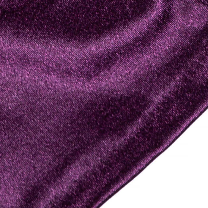 Women's long opera satin gloves in amethyst - end of the cuff