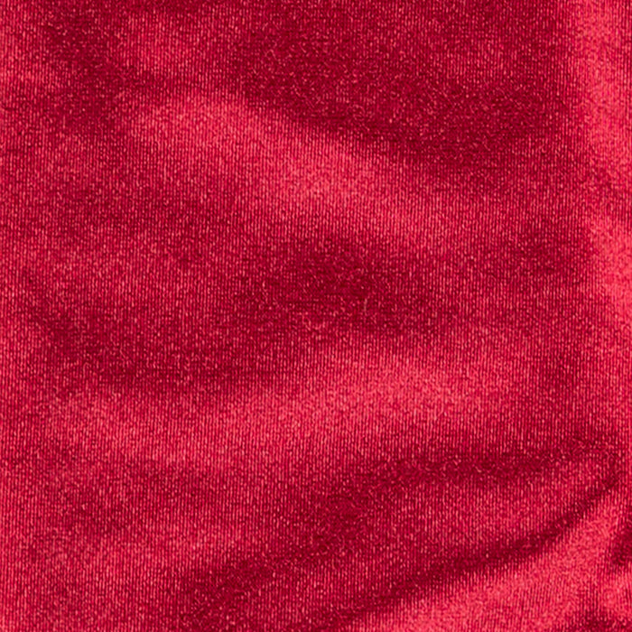 Women's long opera satin gloves in berry close up of the satin