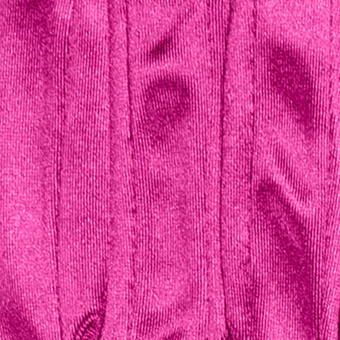 Women's long opera satin gloves in fuchsia - stitching in between the fingers