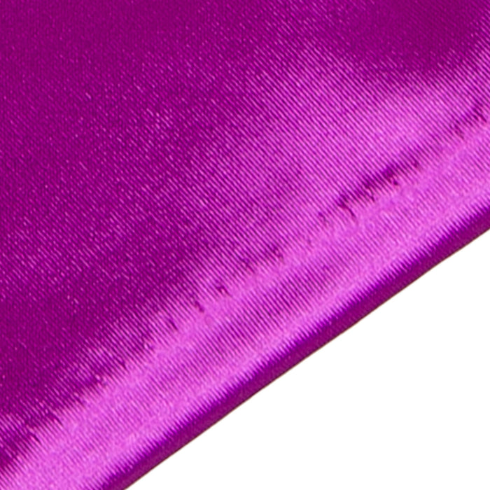 Women's Long Satin Gloves in Violet closeup