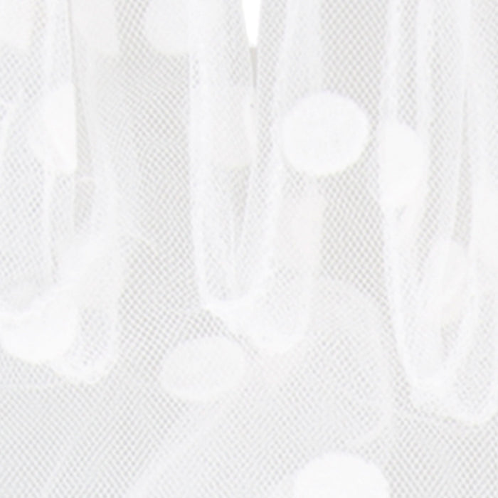 Women's Long Opera Spotted tulle gloves in ivory stitching