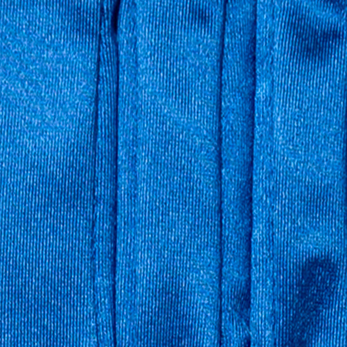 Women's long opera satin gloves in teal stitching in between fingers