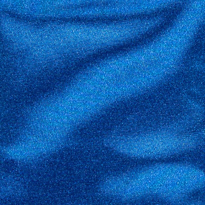 Women's long opera satin gloves in teal - close up of the material