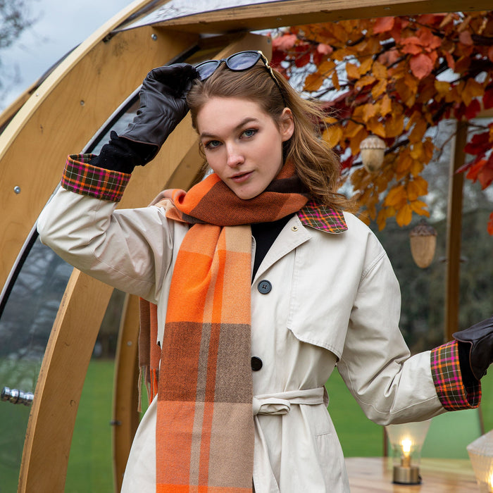 women's check marmalade scarf