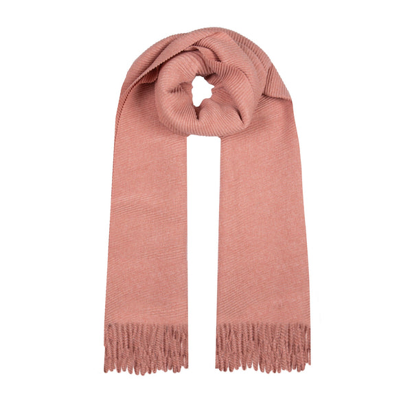 womens pale pink pleated scarf