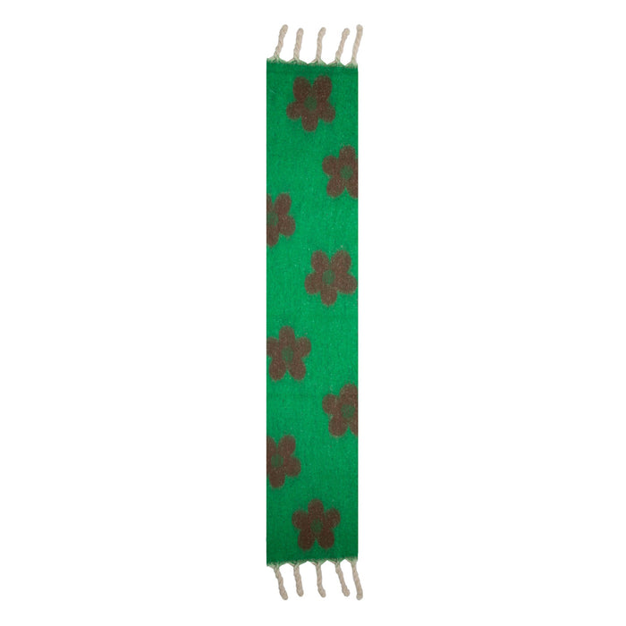 Women's Emerald Reversible Floral Blanket Scarf with Tassels Length