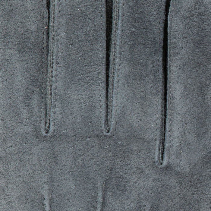 Women's fleece-lined suede gloves in charcoal fingers