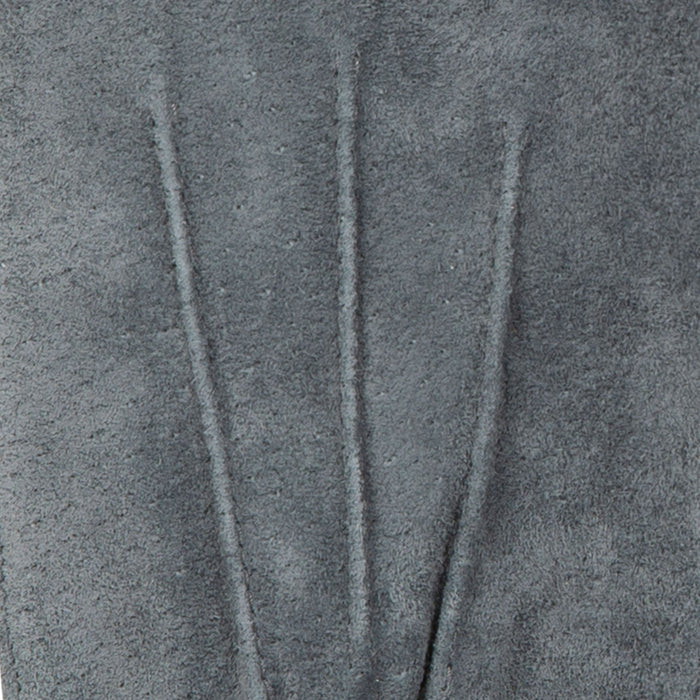 Women's fleece-lined suede gloves in charcoal stitching