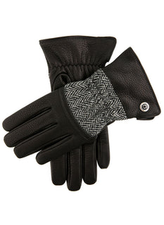 Men's Heritage Cashmere-Lined Harris Tweed and Deerskin Leather Gloves