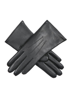Women’s Heritage Touchscreen Three-Point Fur-Lined Leather Gloves