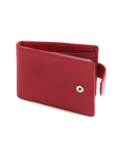 Berry colour leather wallet