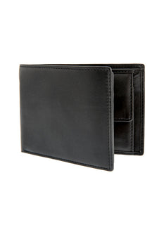 Men's Smooth Nappa Leather Trifold Wallet with RFID Blocking and Coin Purse