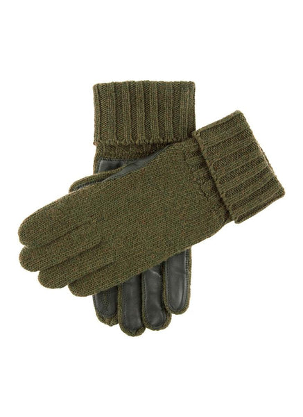 Men's Knitted Shooting Gloves with Leather Palm