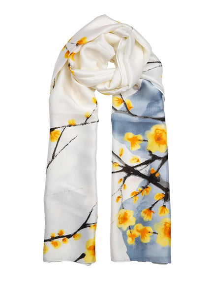 Women’s Lightweight Scarf with Blossom Print