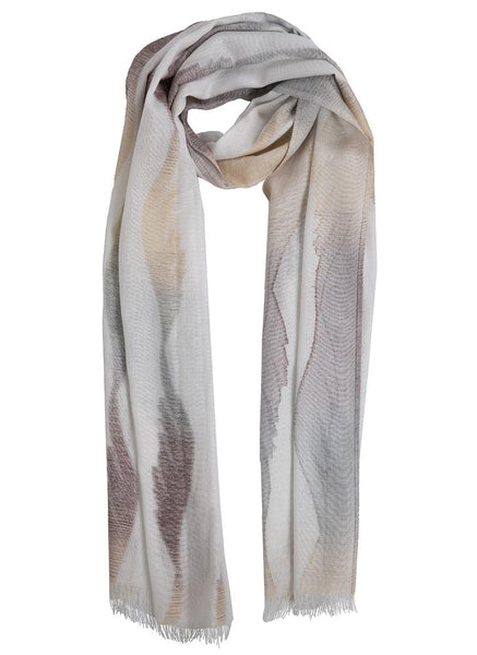 Women's Abstract Feathers Pattern Lightweight Scarf
