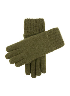 Men's green olive Thinsulate lined knitted gloves