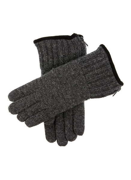 Men's Thinsulate-Lined Knitted Gloves with Zip