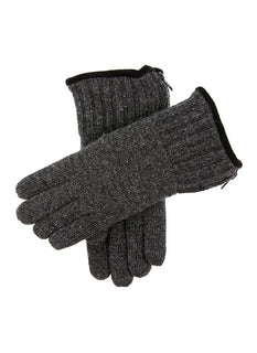 Men's Thinsulate-Lined Knitted Gloves with Zip