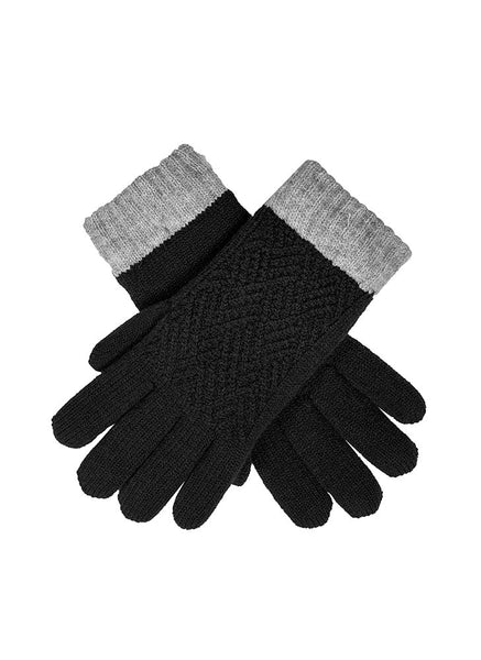 Women’s Patchwork Cable Knit Gloves