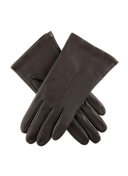 Women's Single-Point Fleece-Lined Leather Gloves
